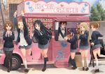  akiyama_mio blazer cloverpeia crepe food ground_vehicle hirasawa_ui hirasawa_yui jacket k-on! kneehighs kotobuki_tsumugi loafers manabe_nodoka motor_vehicle multiple_girls nakano_azusa pantyhose school_uniform shoes socks sparkle tainaka_ritsu van yamanaka_sawako yurijoshi 