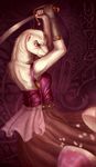  albino anthro bare_back breasts clothed clothing female ferret food fur gloves mammal melee_weapon mustelid pink_eyes portrait princess princess_kurda redwall royalty solo sword turnip vegetable weapon white_fur yasminfoster 