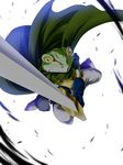  chrono_trigger frog gloves highres kaeru_(chrono_trigger) nekominase no_humans solo sword weapon 