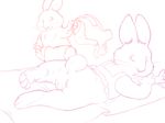 anthro anus bottomless butt clothed clothing cub duo exposed female hi_res lagomorph lying male mammal max_(max_and_ruby) max_and_ruby mizzyam on_front panties pussy rabbit ruby_(max_and_ruby) sketch underwear whiskers young 