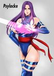 1girl breasts character_name large_breasts long_hair psylocke purple_hair solo x-men 