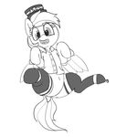  clothed clothing daring_do_(mlp) equine female friendship_is_magic hair hat looking_at_viewer mammal my_little_pony navel open_mouth pabbley pegasus simple_background smile solo tongue white_background wings 