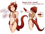  animal_humanoid butt claws clothing convenient_censorship dragon dragon_humanoid dragongirl_wrinry hair horn human humanoid hybrid invalid_tag mammal red_hair scales simple_background sivil size_difference smile tom_fischbach 