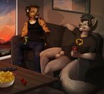  alcohol alienware anthro beer beverage bottomless chips_(disambiguation) clothed clothing dice green_eyes hyena mammal matthieu norway norwegian_flag nude robynpaperdoll rusk_wolfe sitting spotted_hyena wolverhampton_wanderers 
