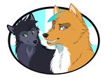  ambiguous_gender canine duo feral fur looking_at_viewer mammal smile terryburrs 