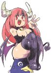  1girl ass breasts demon_girl demon_tail demon_wings disgaea female large_breasts open_mouth pink_eyes pink_hair revealing_clothes solo succubus succubus_(disgaea) 