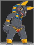  anthro anubis anubis_and_the_buried_bone balls canine cub deity gombay jackal male mammal penis solo young 