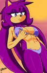  anthro big_breasts breasts clothing dreamcastzx1 female hedgehog mammal solo sonic_oc swimsuit 