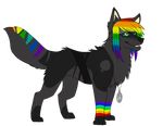  alpha_channel ambiguous_gender canine feral fur hair jewelry looking_at_viewer mammal multicolored_hair necklace rainbow_hair simple_background smile solo terryburrs transparent_background wolf 