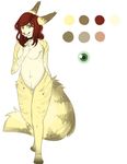  anthro breasts canine collar featureless_breasts featureless_crotch female fennec fox mammal model_sheet nude smile solo standing terryburrs 