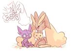  ambiguous_gender blush drawfag kissing lopunny nintendo pok&eacute;mon sableye video_games 