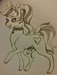  artist choker ear_piercing equine horn mammal my_little_pony penis piercing ribbons scarlet solo tongue unicorn whip 