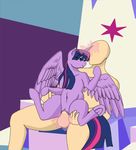  2016 animated anon balls chair clitoris duo equine erection feathered_wings feathers female feral friendship_is_magic fur hair horn human inside magic male mammal multicolored_hair my_little_pony penetration penis purple_feathers purple_fur pussy sex smile spread_wings szafir87 throne twilight_sparkle_(mlp) vaginal vaginal_penetration winged_unicorn wings 