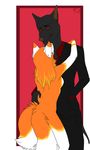  anthro armpits canine clothed clothing duo female fur hug looking_at_viewer male male/female mammal nude terryburrs 