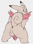  anthro anus balls butt clefable cum erection hi_res looking_at_viewer male mammal nintendo pencil_(artwork) penis pok&eacute;mon precum python13rp simple_background solo tongue tongue_out traditional_media_(artwork) video_games white_background yaroul 