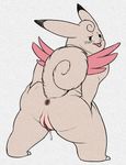  anthro anus butt clefable cum female hi_res looking_at_viewer mammal nintendo pencil_(artwork) pok&eacute;mon pussy pussy_juice python13rp simple_background solo tongue tongue_out traditional_media_(artwork) video_games white_background yaroul 