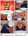  anthro bovine buffalo canine chief_bogo clothing comic dialogue disney female judy_hopps lagomorph male mammal nick_wilde rabbit rhinoceros xnirox zootopia 