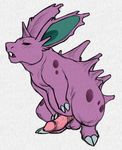  animal_genitalia balls erection feral looking_at_viewer male mammal nidoran nidoran♂ nintendo open_mouth pencil_(artwork) penis pok&eacute;mon python13rp simple_background solo traditional_media_(artwork) video_games white_background yaroul 