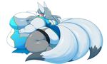  anthro belly big_belly big_breasts blue_eyes breasts butt canine clothed clothing female fox fur fuyusen grey_fur grey_hair hair hi_res huge_breasts hyper hyper_belly immobile looking_at_viewer mammal morbidly_obese open_mouth overweight simple_background solo white_belly yosioka_san 