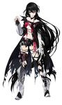  absurdres bandaged_arm bandages black_choker black_hair choker full_body highres inomata_mutsumi long_hair official_art solo tales_of_(series) tales_of_berseria torn_clothes velvet_crowe yellow_eyes 
