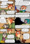  2016 absurd_res anthro barefoot bouquet canine clothed clothing colored comic crossed_legs cuddling dialogue diavololo digital_media_(artwork) disney duo dvd edit english_text eric_schwartz female fox fur gloves_(marking) grey_fur hand_behind_back hi_res holding_object judy_hopps lagomorph looking_back male mammal markings nick_wilde predator/prey rabbit red_fur sitting size_difference smile sofa speech_bubble television text zootopia 