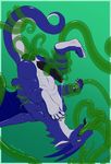  abdominal_bulge all_the_way_through anal anus blue_scales dragon dunstanmarshall feral firondraak gaping gaping_anus horn large_penetration male oral penetration penis precum scales tentacle_bondage tentacles upside_down 