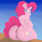  2016 anthro anthrofied anus big_breasts big_butt breasts butt cutie_mark dock earth_pony equine eyelashes female friendship_is_magic hair hi_res holding_butt horse huge_butt mammal matitas my_little_pony nude pinkie_pie_(mlp) pony pussy sitting smile solo 
