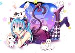  1girl blue_hair cat_ears date_a_live gyaza yoshino_(date_a_live) yoshinon 