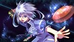  bad_id bad_pixiv_id ball blue_eyes genius_sage grey_hair kendama long_hair male_focus open_mouth sho_yu solo sparkle tales_of_(series) tales_of_symphonia teeth upper_body 