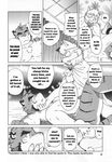  5_fingers anthro bed cloak clothing comic doujinshi english_text eyewear feline fruitz fur goggles hair inner_ear_fluff inside kemono mammal nude text 