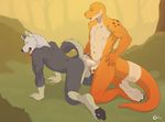  2016 4_toes abs anal anal_penetration anthro athletic backsack balls butt canine claws cum cum_in_ass cum_inside cum_on_balls cum_on_butt cum_splatter digital_media_(artwork) dingo duo feet forest fur gecko grass green_eyes grey_fur hindpaw ill_dingo interspecies lizard looking_back male male/male mammal multicolored_fur multicolored_scales navel nipples nude open_mouth orange_scales outside pawpads paws pecs penetration raised_tail reptile sawyer_(geckoecho) scales scalie sex spikes tail_wraps toe_claws toes tongue tongue_out tree two_tone_fur two_tone_scales white_fur white_scales wraps 