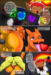  all_fours anal anal_penetration anthro anus anvil_position backsack balls bedroom_eyes butt charizard dialogue doggystyle erection from_behind_position half-closed_eyes houndoom infernape legs_up licking male male/male mammal nintendo nude open_mouth oral penetration penis penis_lick pok&eacute;mon rear_view scalie seductive sex simple_background speech_bubble text tongue tongue_out typhlosion video_games 