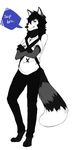  anthro canine clothed clothing female looking_at_viewer mammal simple_background smile solo standing terryburrs white_background 