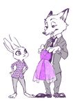  2016 anthro canine disney female fox fur judy_hopps lagomorph male mammal monmokamoko nick_wilde rabbit zootopia 