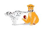  alpha_channel ambiguous_gender duo feline feral fur leopard lion looking_at_viewer mammal simple_background sitting terryburrs transparent_background 