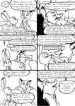  anthro boop buckteeth canine clothed clothing comic dialogue disney duo ears_back eric_schwartz female fox frown half-closed_eyes judy_hopps lagomorph male mammal monochrome necktie nick_wilde open_mouth pointing predator/prey rabbit simple_background sitting smile sofa sound_effects speech_bubble teeth tongue tongue_out white_background zootopia 