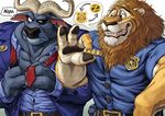  bovine buffalo chief_bogo clothing disney duo feline leodore_lionheart lion male mammal masabowser muscular zootopia 