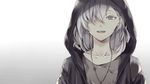  ameriya animated crying gray_eyes gray_hair hoodie long_hair male mea_(ameriya) original 