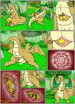  ampharos anal anal_penetration anal_vore animal_genitalia anus brown_scales butt close-up comic dragon dragonite erection forced forest gaping gaping_anus genital_slit internal livinlovindude lying membranous_wings nintendo orgasm_face outside penetration penis pok&eacute;mon pussy reptile scales scalie slime slit spread_legs spreading story story_in_description tongue tongue_out tree video_games vore wet wings yellow_skin 