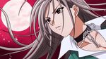  akashiya_moka gray_hair moon red_eyes rosario+vampire 