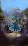  bad_id bad_pixiv_id cirno forest gun highres lm7_(op-center) mountain nature rifle solo thumbs_up touhou weapon 