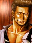  aki_(6390783) beard brown_hair facial_hair green_eyes male_focus one_piece realistic scar solo thatch 