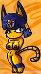  animal_crossing ankha anthro breasts cat egyptian feline female kaijusundae looking_at_viewer mammal nintendo pussy solo thick_thighs video_games 