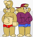  2016 age_difference anthro brothers bulge bunnybara clothing dade_(harvey_beaks) harvey_beaks incest lagomorph male male/male mammal moobs rabbit sibling underwear wade_(harvey_beaks) 