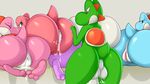  balls butt cum cum_in_pussy cum_inside female harem male male/female mario_bros nintendo pcred566 pussy sex simple_background video_games yoshi 