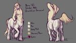  2016 animal_genitalia animal_pussy anus blonde_hair bracelet centaur choker cuntboy ear_piercing equine equine_pussy equine_taur fur grey_background hair hooves horn intersex jewelry long_hair mammal model_sheet mutisija nipples piercing puffy_anus pussy scar simple_background solo standing taur unicorn white_fur 