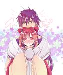  1boy 1girl female magi_the_labyrinth_of_magic male mamemix red_hair ren_kougyoku 