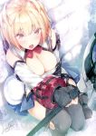  1girl blonde_hair breasts claire_victorious cleavage god_eater god_eater_3 large_breasts short_hair tagme 