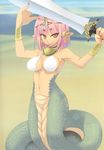  bikini_top cleavage genkai_tokki_monster_monpiece monster_girl pointy_ears sword tagme 