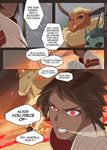  blanche_(pokemon) brown_hair candela_(pokemon) comic english fire flareon gen_1_pokemon numina pokemon pokemon_(creature) pokemon_go red_eyes vaporeon 